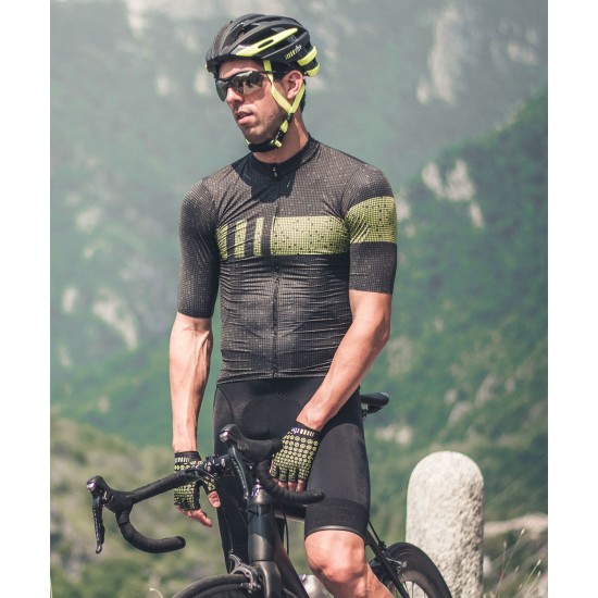 Pixel Super Light Radtrikot kurzarm grau/neongelb Pixel Super Light Radtrikot kurzarm grau/neongelb
