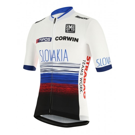 SLOWAKEI 2019 Kurzarmtrikot (langer Reißverschluss)-Radsport-National-Team SLOWAKEI 2019 Kurzarmtrikot (langer Reißverschluss)-Radsport-National-Team