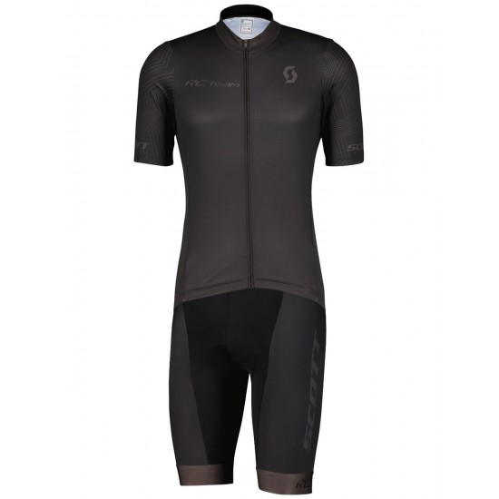 RC TEAM 10 Radsport-Set (Kurzarmtrikot+Trägerhose) schwarz/dunkelgrau