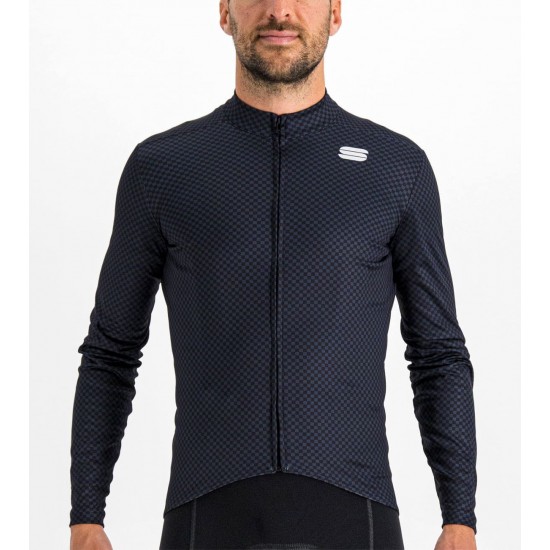 Checkmate Thermal Radtrikot langarm schwarz/blau Checkmate Thermal Radtrikot langarm schwarz/blau