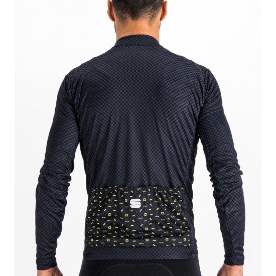 Checkmate Thermal Radtrikot langarm schwarz/blau Checkmate Thermal Radtrikot langarm schwarz/blau