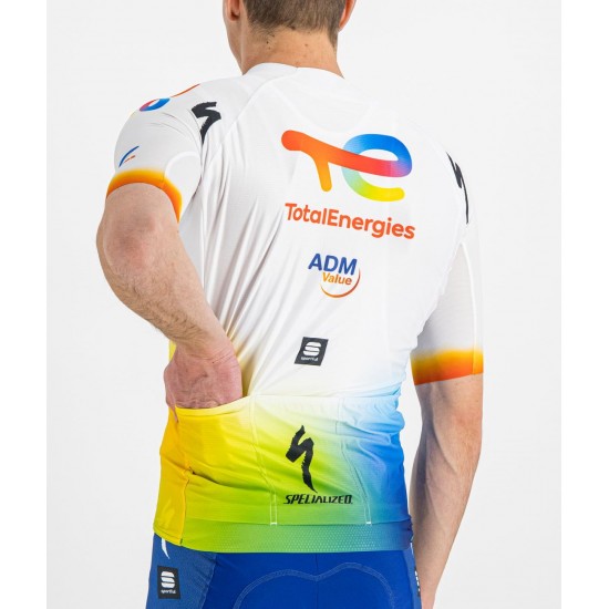 Team TotalEnergies 2022 Radtrikot kurzarm (langer Reißverschluss)-Radsport-Profi-Team Team TotalEnergies 2022 Radtrikot kurzarm (langer Reißverschluss)-Radsport-Profi-Team