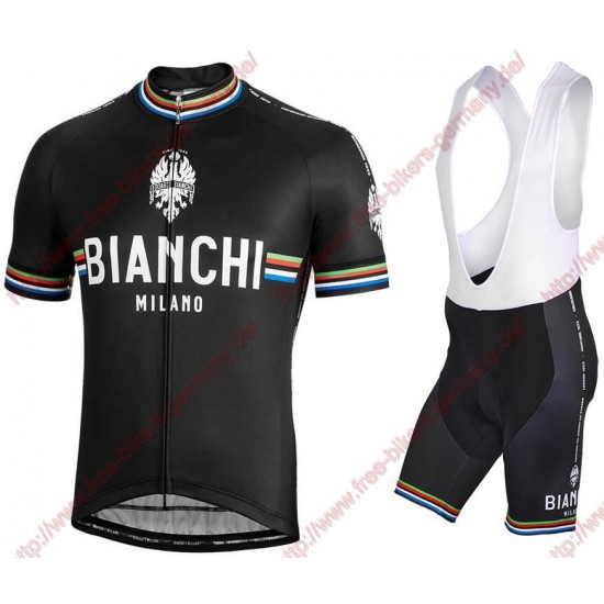 Profiteams BIANCHI MILANO New Pride black Radbekleidung Satz Trikot Kurzarm+Trägerhosen Se Radtrikot Kaufen Profiteams BIANCHI MILANO New Pride black Radbekleidung Satz Trikot Kurzarm+Trägerhosen Se Radtrikot Kaufen