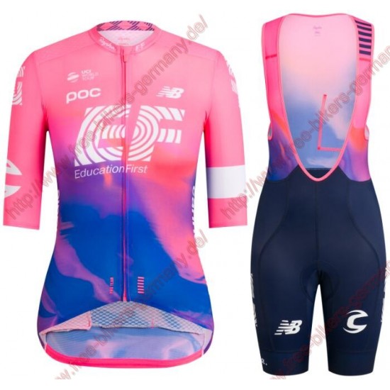 Profiteams EF Education First PRO TEAM AERO 2019 Damen Radbekleidung Satz Trikot Kurzarm+Trägerhosen Se Radtrikot Kaufen Profiteams EF Education First PRO TEAM AERO 2019 Damen Radbekleidung Satz Trikot Kurzarm+Trägerhosen Se Radtrikot Kaufen