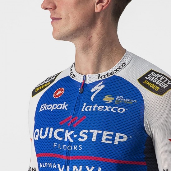 Quick Step-Alpha Vinyl 2022 CLIMBER'S 3.1 Radtrikot kurzarm(langer RV)-Radsport-Profi-Team Radtrikot Kaufen Quick Step-Alpha Vinyl 2022 CLIMBER'S 3.1 Radtrikot kurzarm(langer RV)-Radsport-Profi-Team Radtrikot Kaufen