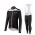 2015 Cube schwarz Weiß Fahrradbekleidung Radtrikot Satz Langarm und Lange Trägerhose Weiß Radtrikot Kaufen