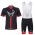 2015 Felt Fahrradbekleidung Satz Fahrradtrikot Kurzarm Trikot und Kurz Trägerhose schwarz rot Radtrikot Kaufen