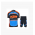 2015 KTM Proteam Blau Schwarz Radbekleidung Radtrikot Kurzarm und Fahrradhosen Kurz Radtrikot Kaufen