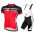 2015 Nalini Tescio Schwarz-Rot Fahrradbekleidung Satz Fahrradtrikot Kurzarm Trikot und Kurz Trägerhose Radtrikot Kaufen