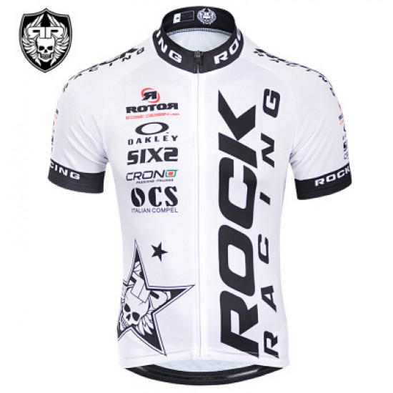 2015 Rock Racing Radtrikot Kurzarm Weiß Radtrikot Kaufen 2015 Rock Racing Radtrikot Kurzarm Weiß Radtrikot Kaufen