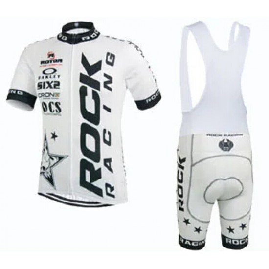2015 Rock Racing Weiß Fahrradbekleidung Satz Fahrradtrikot Kurzarm Trikot und Kurz Trägerhose Radtrikot Kaufen 2015 Rock Racing Weiß Fahrradbekleidung Satz Fahrradtrikot Kurzarm Trikot und Kurz Trägerhose Radtrikot Kaufen