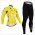 2015 Tour de France jaune Fahrradbekleidung Radtrikot Satz Langarm und Lange Fahrradhose Radtrikot Kaufen