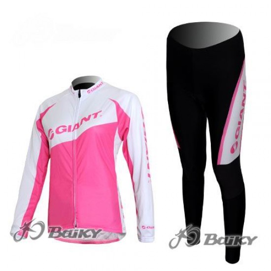 Giant Radbekleidung Satz Fahrradtrikot Langarm und Lang Radhose Rosa Weiß Damen Radtrikot Kaufen Giant Radbekleidung Satz Fahrradtrikot Langarm und Lang Radhose Rosa Weiß Damen Radtrikot Kaufen
