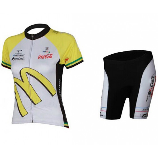 2015 McDonald Damen Radbekleidung Radtrikot Kurzarm und Fahrradhosen Kurz Radtrikot Kaufen