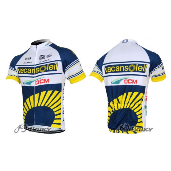 2012 Vacansoleil-DCM Radtrikot Kurzarm Weiß Blau Gelb Radtrikot Kaufen 2012 Vacansoleil-DCM Radtrikot Kurzarm Weiß Blau Gelb Radtrikot Kaufen