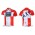 2012 Saxo Bank Pro Team Dnischer Champion Radtrikot Kurzarm Rot Weiß Radtrikot Kaufen