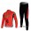 Ferrari Colnago Pro Team Radbekleidung Satz Fahrradtrikot Langarm und Lang Radhose Rot Radtrikot Kaufen