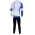 Pinarello Pro Team Radbekleidung Satz Fahrradtrikot Langarm und Lang Radhose Weiß Blau Radtrikot Kaufen