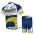 Vacansoleil-DCM Radbekleidung Radtrikot Kurzarm und Fahrradhosen Kurz Weiß Blau Gelb Radtrikot Kaufen