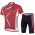 2014 Fox Bike Team Radbekleidung Radtrikot Kurzarm und Fahrradhosen Kurz Rot Radtrikot Kaufen