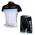 Leopard Trek Pro Team Radbekleidung Radtrikot Kurzarm und Fahrradhosen Kurz Schwarz Blau Weiß Radtrikot Kaufen