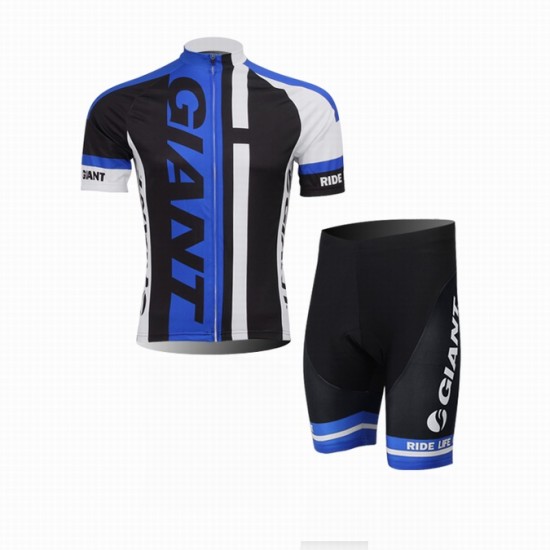 2014 Giant Radbekleidung Radtrikot Kurzarm und Fahrradhosen Kurz Schwarz Blau Radtrikot Kaufen