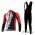 Giant Sram Pro Team Fahrradbekleidung Radtrikot Satz Langarm und Lange Trägerhose Rot Weiß Schwarz Radtrikot Kaufen