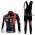 MHW Cube Racing Team Fahrradbekleidung Radtrikot Satz Langarm und Lange Trägerhose Rot Schwarz Radtrikot Kaufen