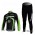 Merida Multivan Flex Stay Fahrradbekleidung Radtrikot Satz Langarm und Lange Fahrradhose Schwarz Grün Radtrikot Kaufen