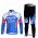 Omega Pharma-Quick Step innergetic Fahrradbekleidung Radtrikot Satz Langarm und Lange Fahrradhose Blau Weiß Radtrikot Kaufen