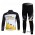 Specialized Livestrong Fahrradbekleidung Radtrikot Satz Langarm und Lange Fahrradhose Weiß Schwarz Gelb Radtrikot Kaufen