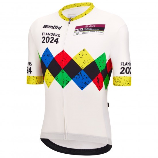 Herren Santini UCI Gravel Weltmeisterschaft trikot Flandern 2024-Weiss Radtrikot Kaufen Herren Santini UCI Gravel Weltmeisterschaft trikot Flandern 2024-Weiss Radtrikot Kaufen