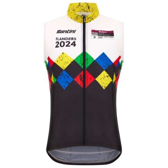 Herren Santini UCI Gravel-Weltmeisterschaft Flandern weste 2024 Radtrikot Kaufen