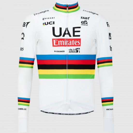 Herren Team UAE 2024 Pissei langarmtrikot-Weltmeister Radtrikot Kaufen
