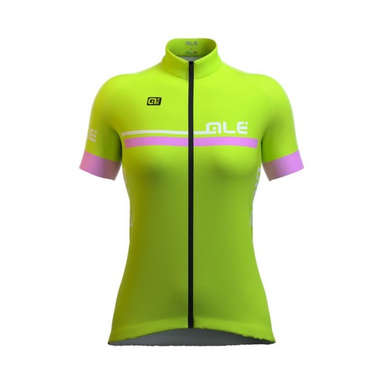 2016 ALE Damen Ale Plus Perla Radtrikot Kurzarm Fluo gelb Radtrikot Kaufen 2016 ALE Damen Ale Plus Perla Radtrikot Kurzarm Fluo gelb Radtrikot Kaufen