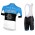 2016 Cofidis Champion d'Estonie blau Fahrradbekleidung Satz Fahrradtrikot Kurzarm Trikot und Kurz Trägerhose Radtrikot Kaufen