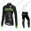 2016 Team Cannondale Winter Fahrradbekleidung Radtrikot Satz Langarm und Lange Trägerhose Schwarz Grün Radtrikot Kaufen
