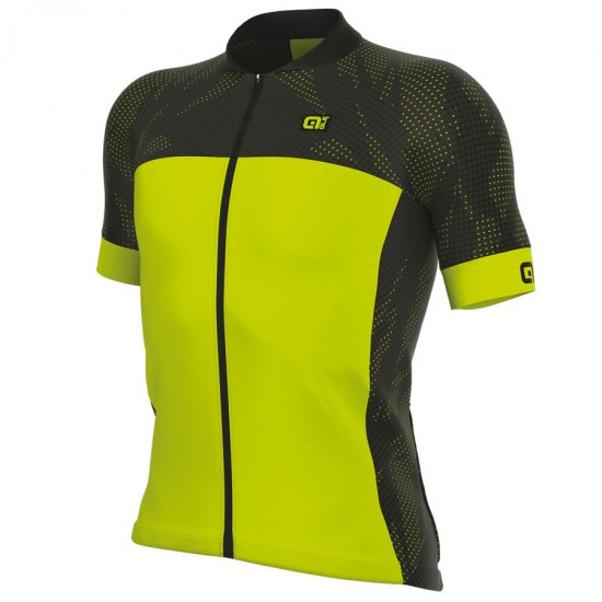 2017 Ale Formula 1.0 Ultimate Radtrikot Kurzarm Schwarz Gelb Fluo Radtrikot Kaufen