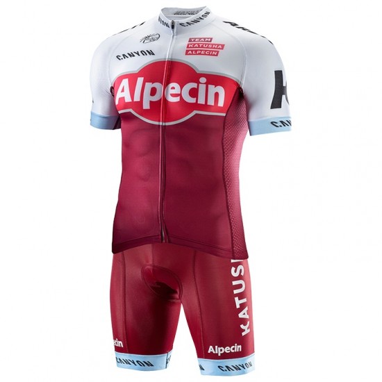 KATUSHA Alpecin Pro 2017 Fahrradbekleidung Satz Radtrikot Kurzarm+Kurz Radhose Radtrikot Kaufen