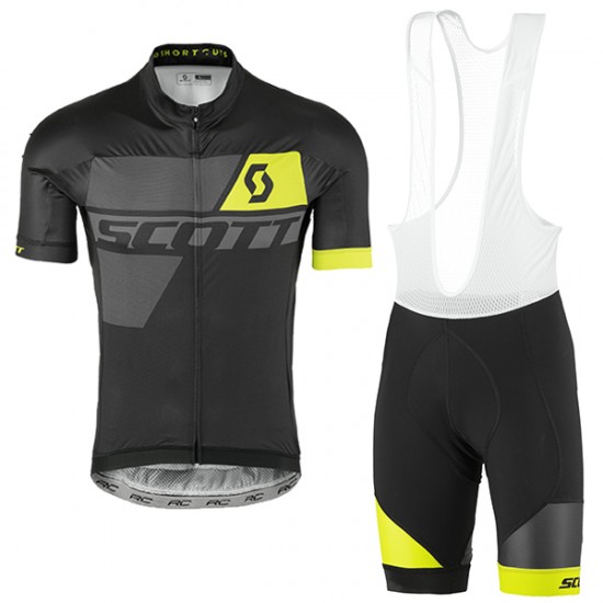 2017 Scott Schwarz Gelb Fahrradbekleidung Satz Radtrikot Kurzarm+Kurz Trägerhose Radtrikot Kaufen 2017 Scott Schwarz Gelb Fahrradbekleidung Satz Radtrikot Kurzarm+Kurz Trägerhose Radtrikot Kaufen